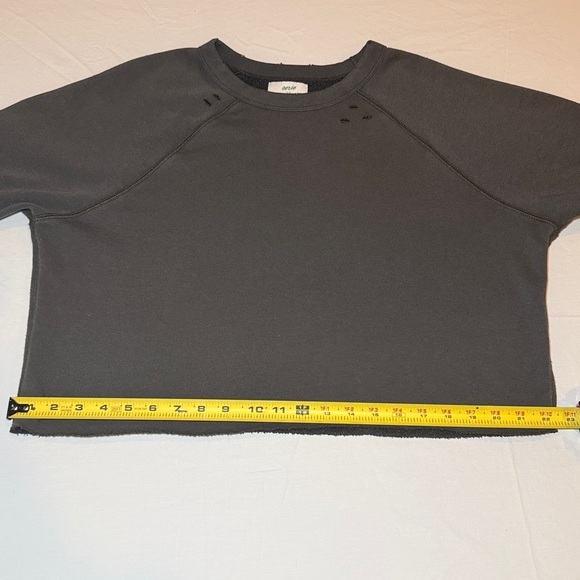 Aerie Gray Distressed Sweatshirt Size Small EUC - Picture 7 of 7